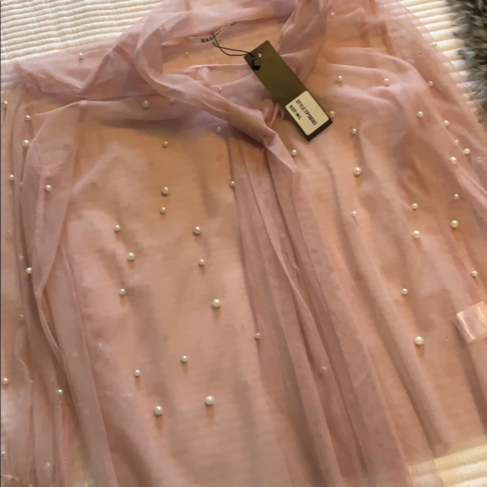 Sheer pink top